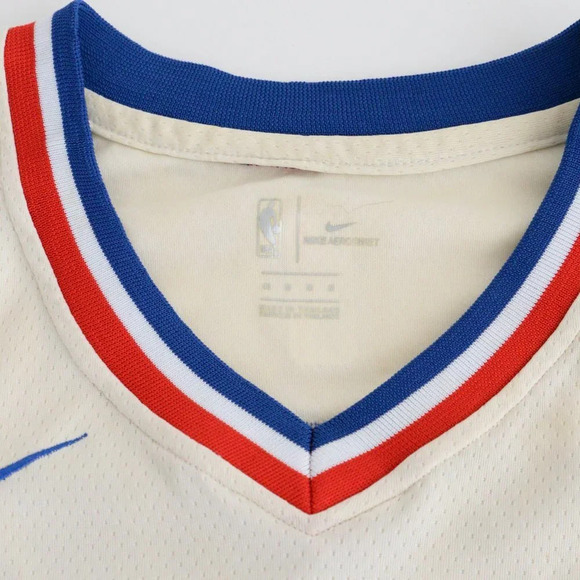 NBA Authentics w/ Nike Swoosh Philadelphia 76ers Cream & Blue Ben  Simmons M - Picture 12 of 13